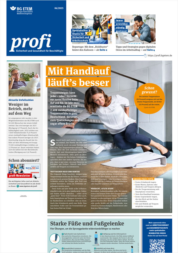 Mit Handlauf läuft’s besser — bgetem.de - BG ETEM