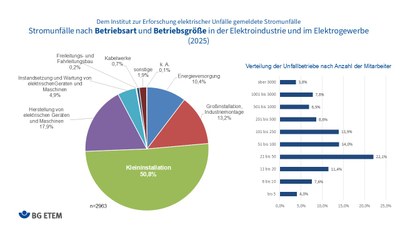 Stromunfälle nach Betriebsart Stromunfälle nach Betriebsart