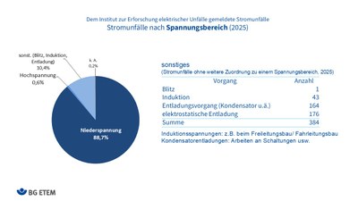 Stromunfälle nach Stromart Stromunfälle nach Stromart