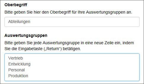 Oberbegriff - Auswertungsgruppen
